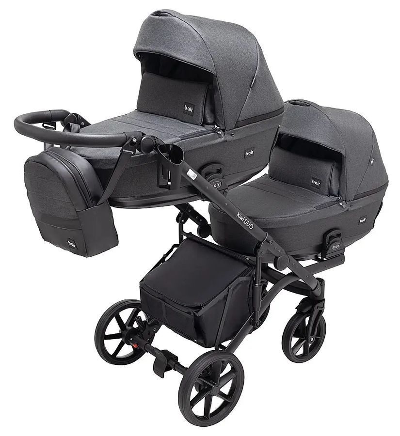Коляска для двойни 2 в 1 Bair Kiwi DUO Soft BKD-219-1