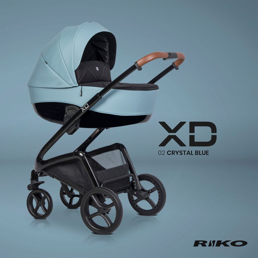 Детская универсальная коляска 2 в 1 Riko XD PRO 02 Crystal Blue