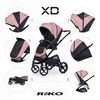 Дитяча уіверсальна коляска 2 в 1 Riko XD PRO 03 Energy Pink