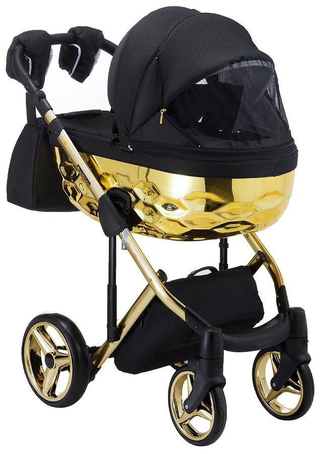 Детская универсальная коляска 2 в 1 Adamex Chantal Star Polar ( Gold ) Star 13