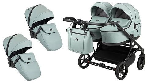 Коляски для двійні 2 в 1 Adamex Leo Duo Eco SA-20