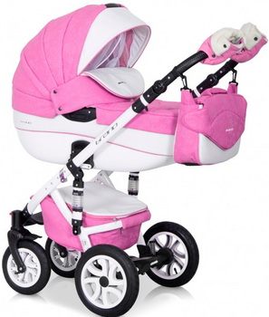 Детская универсальная коляска 2 в 1 Riko Brano Ecco 18 Baby Pink