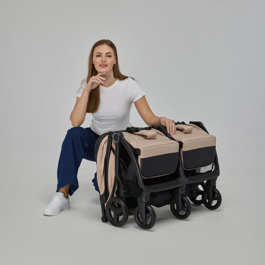 Прогулочные коляски для двойни Adamex Alto Beige